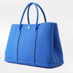 مملوكة مسبقًا Hermes Garden Party Blue Hydra Negonda Leather Size Tpm