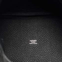 مملوكة مسبقًا حقيبة هيرمس بيكوتين لوك 18 جلد انكري توغو أزرق/أزرق داكن