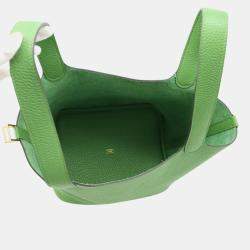 Pre Owned Hermes Picotin Lock Vert Yucca Taurillon Clemence Size Mm