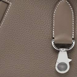 Pre Owned Hermès P'tit Arcon Etoupe Togo and Swift Leather Shoulder Bag