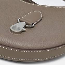 Pre Owned Hermès P'tit Arcon Etoupe Togo and Swift Leather Shoulder Bag