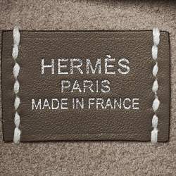 Pre Owned Hermès P'tit Arcon Etoupe Togo and Swift Leather Shoulder Bag