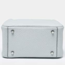 مملوكة مسبقًا حقيبة هيرمس ميني ليندي جلد سويفت بلو فريدا إكسسوار مطلي بلاديوم