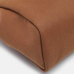 Pre Owned حقيبة هيرمس هيرباغ زيب 31 كانفاس إتش/إبيين وجلد أحمر