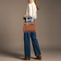 Pre Owned حقيبة هيرمس هيرباغ زيب 31 كانفاس إتش/إبيين وجلد أحمر