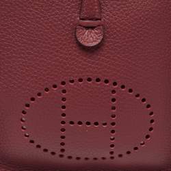 Pre Owned حقيبة هيرمس إيفلين TPM  جلد تشوكيليت كليمنس