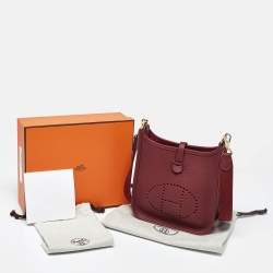 Pre Owned حقيبة هيرمس إيفلين TPM  جلد تشوكيليت كليمنس