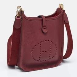 Pre Owned حقيبة هيرمس إيفلين TPM  جلد تشوكيليت كليمنس