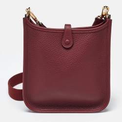 Pre Owned حقيبة هيرمس إيفلين TPM  جلد تشوكيليت كليمنس