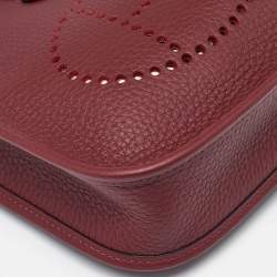 Pre Owned حقيبة هيرمس إيفلين TPM  جلد تشوكيليت كليمنس