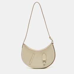 Pre Owned Hermès P'tit Arcon Craie Togo and Swift Leather Shoulder Bag