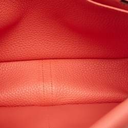 مملوكة مسبقًا Hermes Halzan 25 Palladium Finish Rose Texas Taurillon Clemence Leather Tote