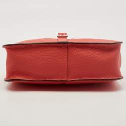 مملوكة مسبقًا Hermes Halzan 25 Palladium Finish Rose Texas Taurillon Clemence Leather Tote