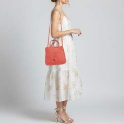 مملوكة مسبقًا Hermes Halzan 25 Palladium Finish Rose Texas Taurillon Clemence Leather Tote