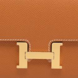 مملوكة مسبقًا محفظة هيرمس توغو كونستانس جلد أبسوم ناتشورال طويلة