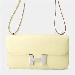 Pre Owned Hermes Constance Elan Jaune Milton Epsom