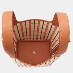 Pre Owned Hermes Picotin Lock 18 Blanket Gold/Ecru/Fauve/Rose Pop Toile H Swift Leather Handbag