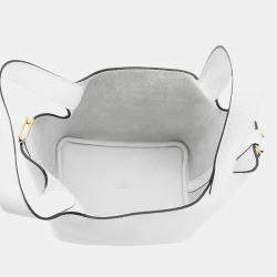 Pre Owned Hermes Picotin Lock 18 New White Taurillon Clemence Handbag
