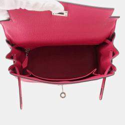 Pre Owned حقيبة هيرميس كيلي ريتورن جلد توغو روز مكسيكو حجم 25