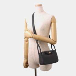 Pre Owned Hermes Lindy Black Taurillon Clemence Size Mini
