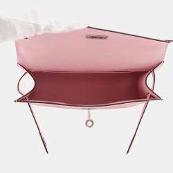 Pre Owned Hermes Pochettekelly Rose Sakura Swift Leather