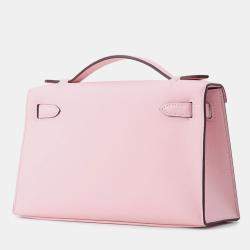 Pre Owned Hermes Pochettekelly Rose Sakura Swift Leather
