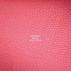 مملوكة مسبقًا Hermes Picotin Lock Rose Azalee Taurillon Clemence Size PM