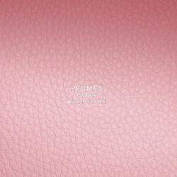 Pre Owned Hermes Picotin Lock Rose Sakura Taurillon Clemence Size 18 