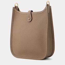 Pre Owned حقيبة هيرمس إيفلين طويلة إيتوب/أزرق نيلي جلد توريلون كليمونس مقاس صغير جداً 