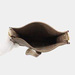 Pre Owned حقيبة هيرمس إيفلين طويلة إيتوب/أزرق نيلي جلد توريلون كليمونس مقاس صغير جداً 