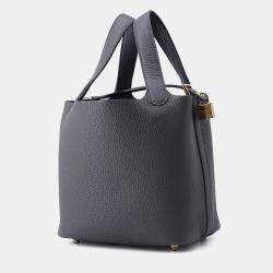 مملوكة مسبقًا Hermes Picotin Lock Ardoise Taurillon Clemence Size 18 