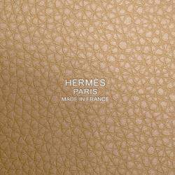 Pre Owned Hermes Picotin Lock Biscuit Taurillon Clemence Size Pm