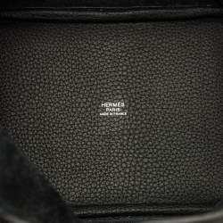 Pre Owned Hermes Picotin Lock 18 Noir Taurillon Clemence Leather Tote