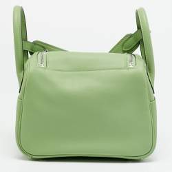 Pre Owned حقيبة كتف ميني هيرمس ليندي جلد كليمنس توريلون بلو بال إكسسوار مطلي بلاديوم