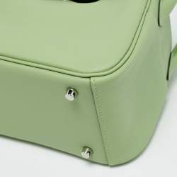 Pre Owned حقيبة كتف ميني هيرمس ليندي جلد كليمنس توريلون بلو بال إكسسوار مطلي بلاديوم