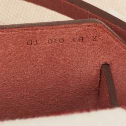 Pre Owned Hermès Herbag Zip 31 Rouge Piment/Ecru Berline Toile and Vache Hunter Top Handle Bag