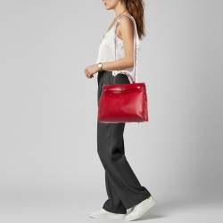 Pre Owned Hermès Herbag Zip 31 Rouge Piment/Ecru Berline Toile and Vache Hunter Top Handle Bag