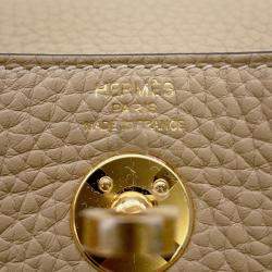 Pre Owned Hermes Lindy Verso Trench/Etoupe Taurillon Clemence Size Mini