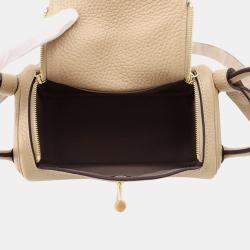 Pre Owned Hermes Lindy Verso Trench/Etoupe Taurillon Clemence Size Mini