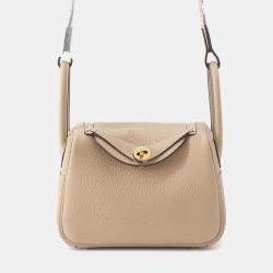 Pre Owned Hermes Lindy Verso Trench/Etoupe Taurillon Clemence Size Mini