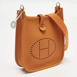 Pre Owned حقيبة هيرمس إيفلين TPM  جلد تشوكيليت كليمنس