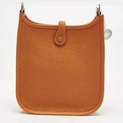 Pre Owned حقيبة هيرمس إيفلين TPM  جلد تشوكيليت كليمنس