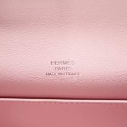 Pre Owned Hermes Pochettekelly Rose Sakura Swift Leather Handbag