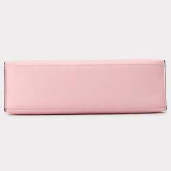 Pre Owned Hermes Pochettekelly Rose Sakura Swift Leather Handbag