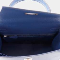 Pre Owned حقيبة هيرمس كيلي سيليير 25 جلد إيبسوم أزرق تاي