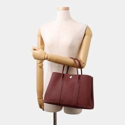 مملوكة مسبقًا Hermes Garden Party Rouge H Negonda Leather Size Tpm