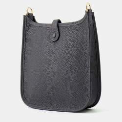 مملوكة مسبقًا Hermes Evelyne Amazon Sangle Cordage Ardoise/Blue Hydra Taurillon Clemence Size Tpm