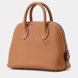 مملوكة مسبقًا Hermes Bolide 1923 Mini Gold Evercolor Calfskin Leather Top Handle Bag