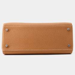 Pre Owned حقيبة هيرمس كيلي ريتورن جلد توغو ذهبي حجم 28