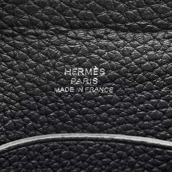 Pre Owned هيرميس فيد بوش جلد توغو أسود